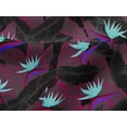 thumbnail image 5 of oneOone Viscose Jersey Arctic Blue Fabric Leaves & Lotus Sewing Craft Projects Fabric Prints By Yard 60 Inch Wide, 5 of 5