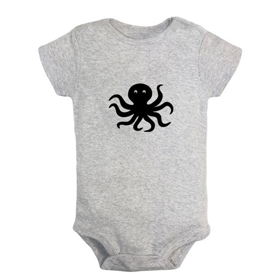 Baby Unisex Cute Rompers Newborn Baby Bodysuits Infant Jumpsuits Kids Cotton Animal Octopus Graphic One-Piece Outfits