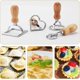 thumbnail image 4 of Ravioli cutters,Ravioli makers with wooden handle,Set of 3 shape cutters and 1 pasta wheel for cutting homemade ravioli,Dough wheel,Dough cutter rolle, 4 of 5