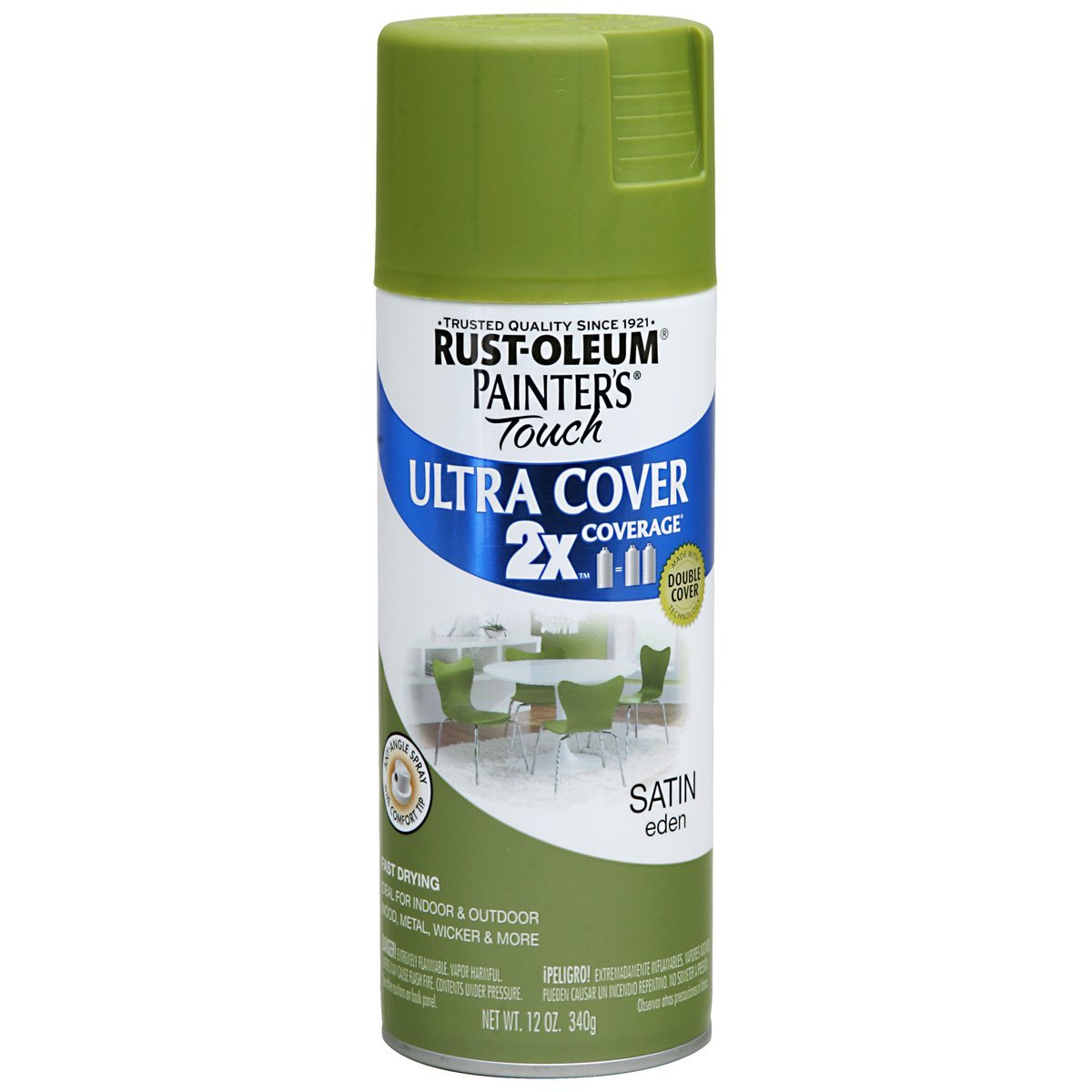 RustOleum 257418 Painters Touch 2X Spray, 12Ounce, Satin Eden