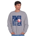thumbnail image 5 of Baseball Player Power Hitter Fan Men's Crewneck Sweatshirt Brisco Brands L, 5 of 6