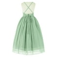thumbnail image 2 of Ekidsbridal Criss-Cross Chiffon Flower Girl Dresses for Weddings Junior Bridesmaid Birthday Party Evening Gown 191 8, 2 of 3