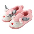 thumbnail image 1 of Closed Back Slippers Thickened Non-skid Cute 3D Elk Winter Slides Fluffy Sandals, 1 of 10