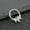 A - Silver with White Stone, variant on Sterling Silver CZ Daith Hoop Helix Ring Cartilage Piercing Earring A1648-A - Silver with White Stone