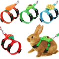 thumbnail image 6 of 4 Sets Adjustable Bunny Rabbit Harness and Leash Set Small Pet Cute Vest Harness Leash with Decoration for Bunny Ferret Small Pets(Fruit), 6 of 6