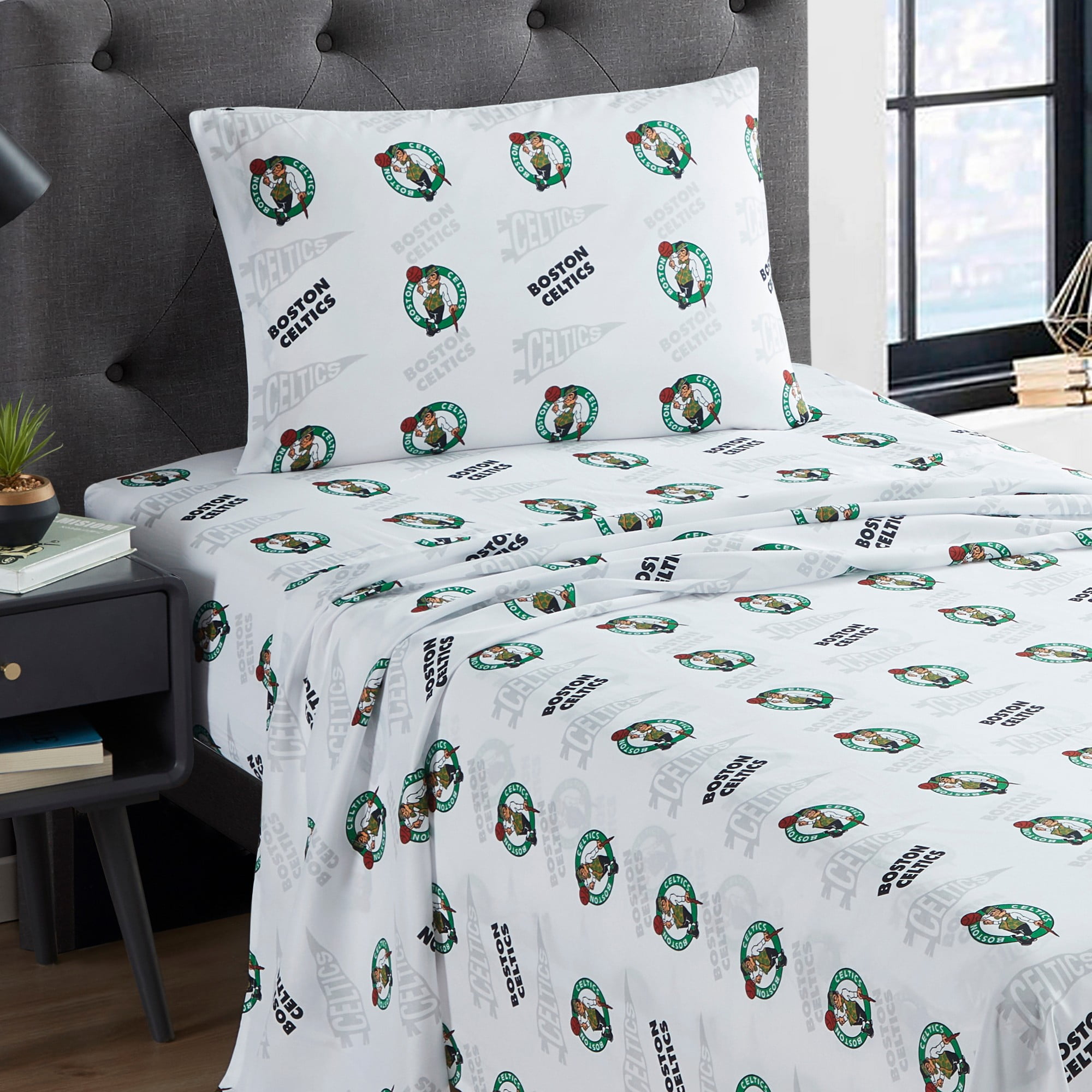 NBA Officially Licensed Boston Celtics Microfiber Bed Sheet Set - Full