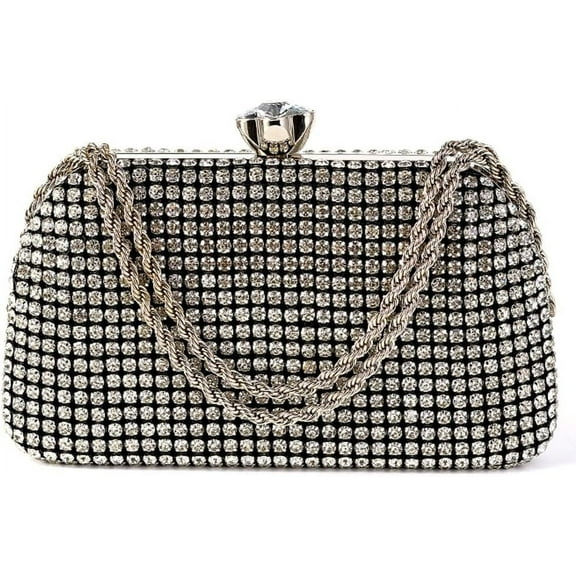 HLSOHJP Rhinestone Evening Bag Clutch Purses Women Ladies Sparkling Party Handbag Cute Shoulder Envelope Evening Bag Wedding