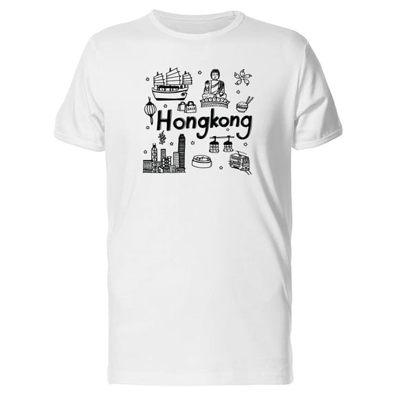 Hongkong Travel Doodle Tee Men's -Image by Shutterstock