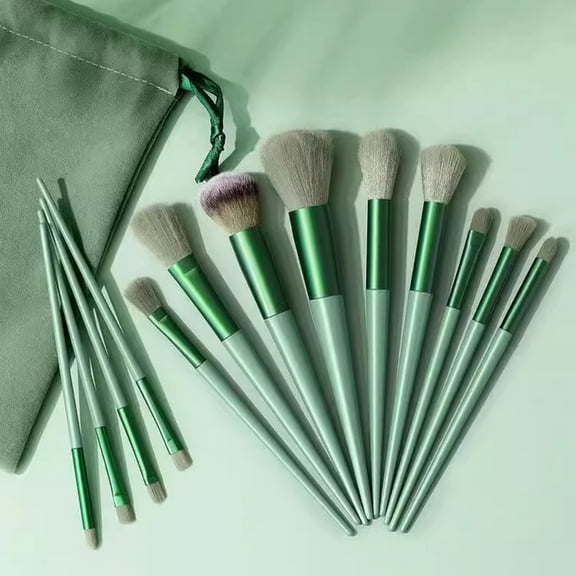 Essential Makeup Brush Set 13 Pieces Perfect for Eyeshadow Blush and Highlighting