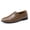 Brown, variant on Men's Dress Shoes Slip On Loafers, Classic Crocodile Embossed Faux Leather Business Oxfords, Comfortable Formal Wedding Party Shoes, Black