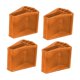 thumbnail image 3 of 4 piezas de cubiertas antideslizantes para pies de escalera, tapas para patas de escalera que reemplazan, la goma protege su Naranja, 3 of 9