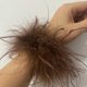 thumbnail image 1 of Thick Ostrich Feather cuffs for women Furry fur cuffs a waers feather cuffs Anklets Feather Slap Bracelets Patting Circle, 1 of 4