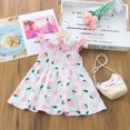 thumbnail image 2 of Vedolay Girls Dress Strawberry Print Sleeveless Crew Neck Casual Dress,Pink 2-3 Years, 2 of 4