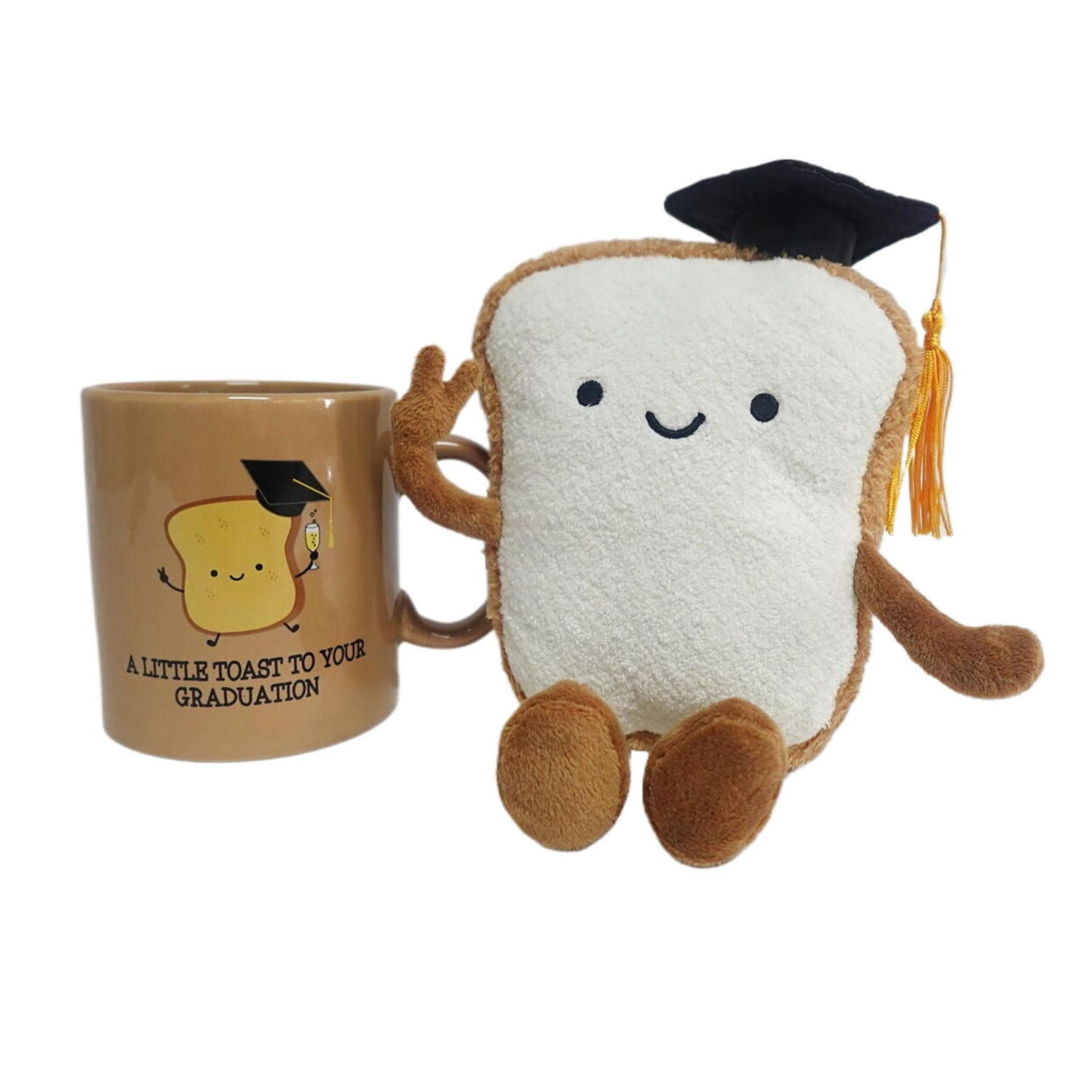 Way To Celebrate Graduation Plush Bread in mug,for 3 years and up