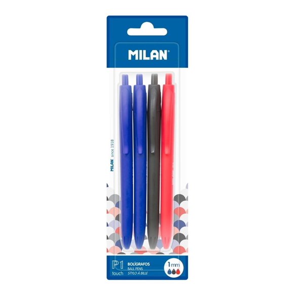 Bolsa Con 4 Bolígrafos P1 Touch 1Mm Milán
