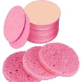thumbnail image 3 of Nvzi Exfoliante facial, esponjas faciales para lavado facial, almohadillas exfoliantes desmaquillantes reutilizables, 50 piezas, rosa, A30, 3 of 4