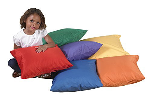 Childrens Factory Cozy Pod Pillows Primary Set of 6 Pillows for Relaxing and Reading Soft Play