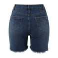 thumbnail image 5 of NAFUU Women's Denim Shorts Jean Shorts For Women High Waisted Stretchy Denim Shorts Trendy Casual Frayed Hem Summer Jorts Vacation Beach Shorts, 5 of 7