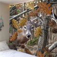 thumbnail image 1 of Tapiz de poliéster 3D de animales con borde acabado cosido , ilustraciones de pintura fina para decoración para hogar, así fondo opaco o de Ciervo perfecl  Tapicería de pared Grande, 1 of 8
