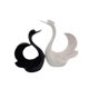 thumbnail image 5 of 2x estatuas de cisne figuras de animales regalos de cumpleaños adornos de resina decorativa esculturas de San Valentín para bookshelf cafe gabinete de Negro, 5 of 8