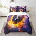 thumbnail image 2 of Castle Fairy Teens American Football 7pcs Bedding Comforter Set,Ball Game Queen Bedding Sets Super Cozy,Sport Theme Queen Sheet Sets,Super Cozy Room Decor, 2 of 8