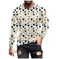 thumbnail image 2 of Ceisia Men's Fashion Printed Sports Fitness Long Sleeve Gift Casual Round Neck Top, 2 of 5