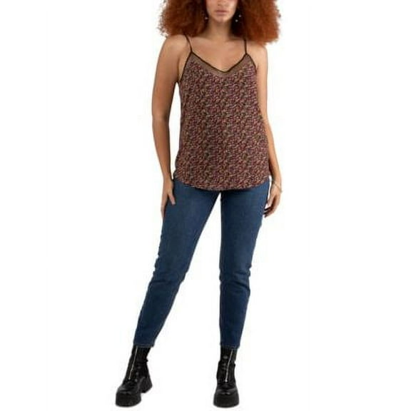 MSRP $49 Black Tape Womens Mesh-Trim Cami Top Size Medium