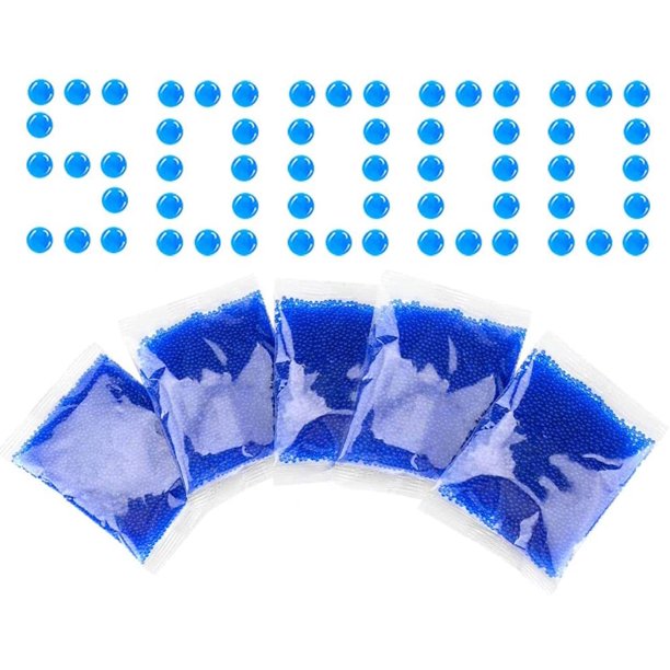 5PACK Gel Balls Blaster Ammo 78 mm (10000 Per Pack), Refill Ammo Water