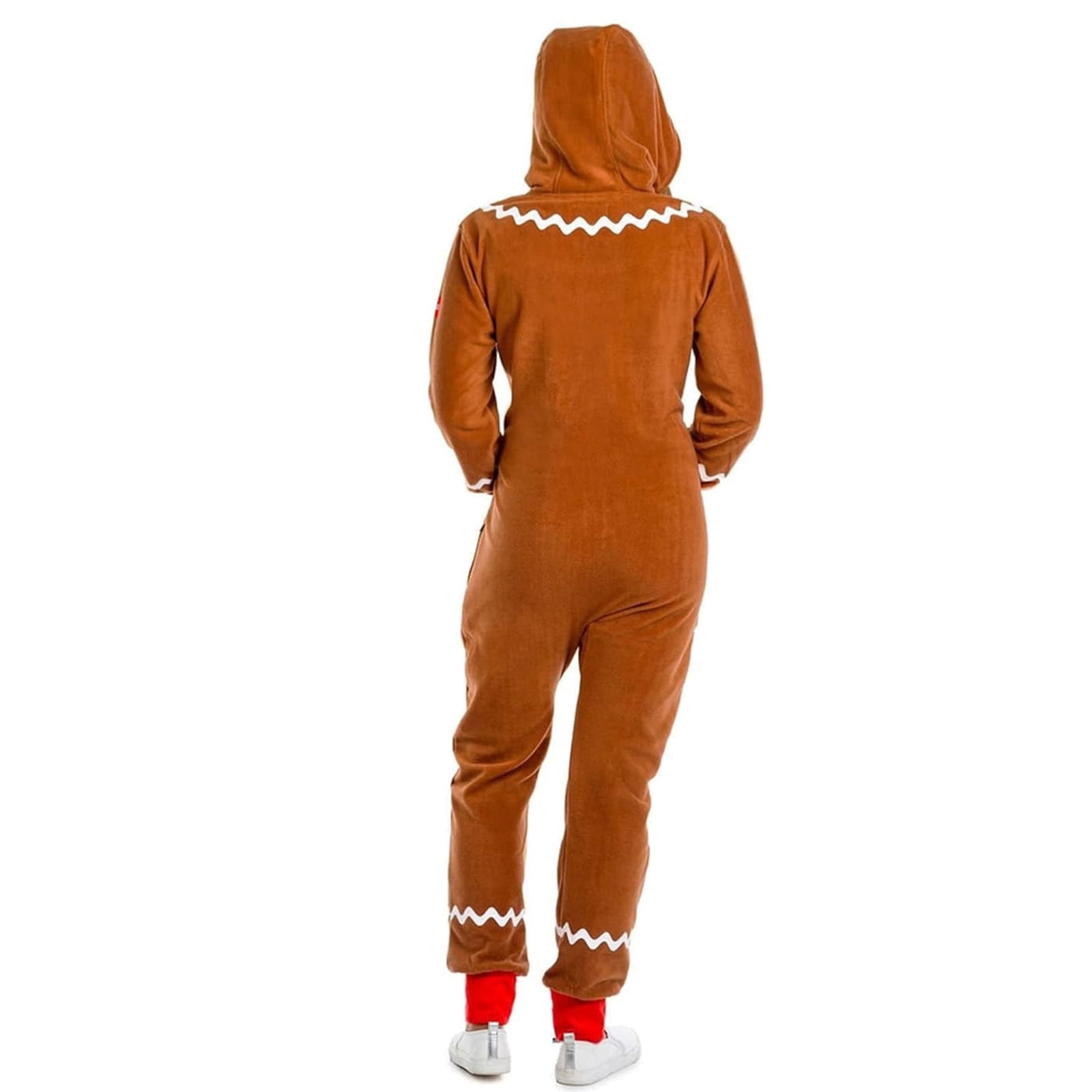 Gingerbread Pajamas Family Matching Onesie Holiday Homewear Sleepwear for Adults Halloween Christmas