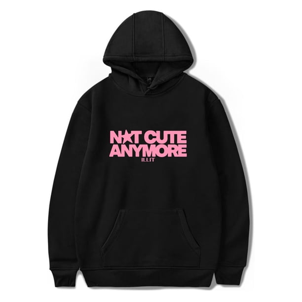 K-POP/アジア illit NOT CUTE ANYMORE]HOODIE ILLIT merch Not cute anymore Hooded Drawstring Pocket Sweatshirt