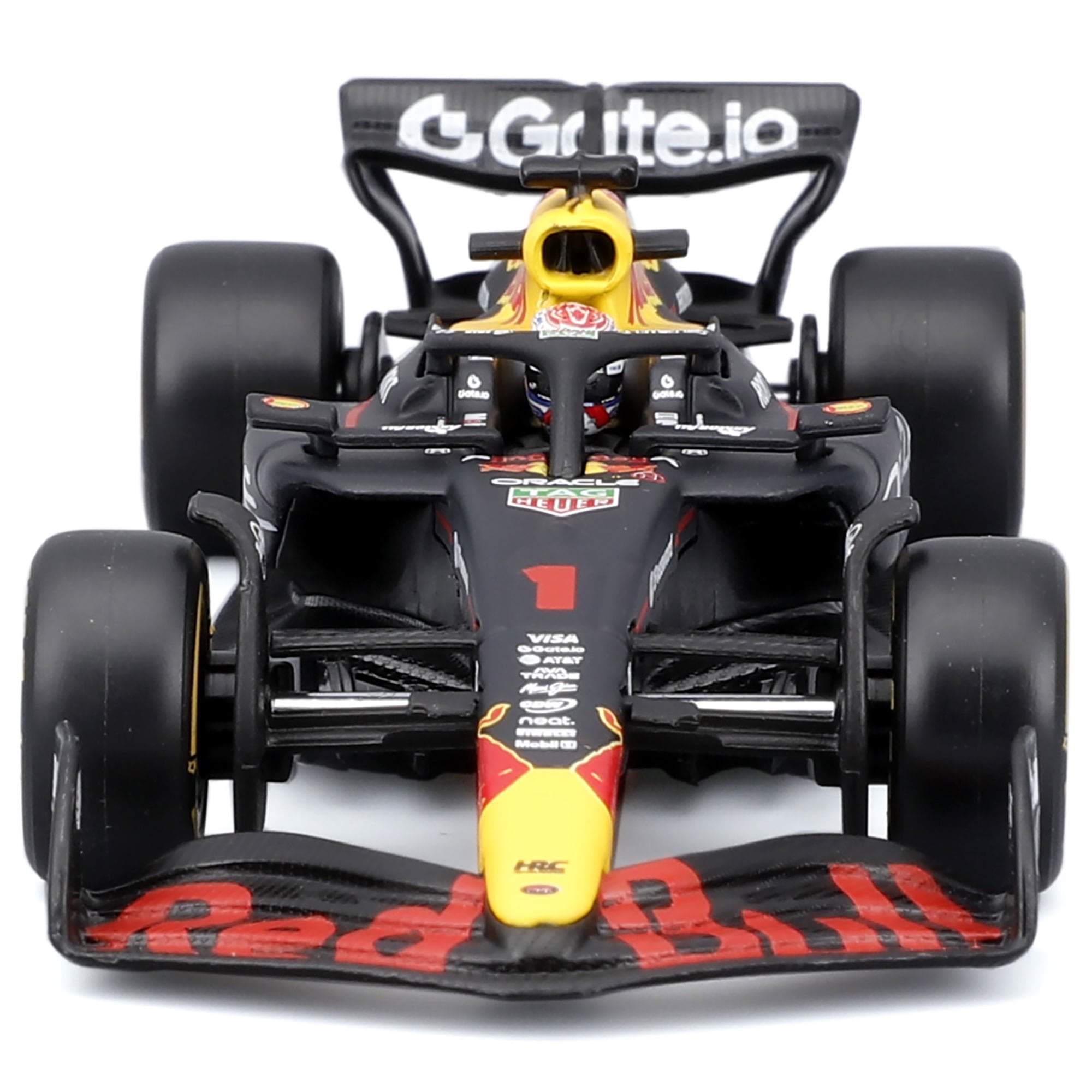 Bburago: 1:43 Diecast 2025 Red Bull RB21 & Max Verstappen Drivers Helmet - Race Formula 1 Model Car, Acrylic Display Box, Licensed Collectible Vehicle