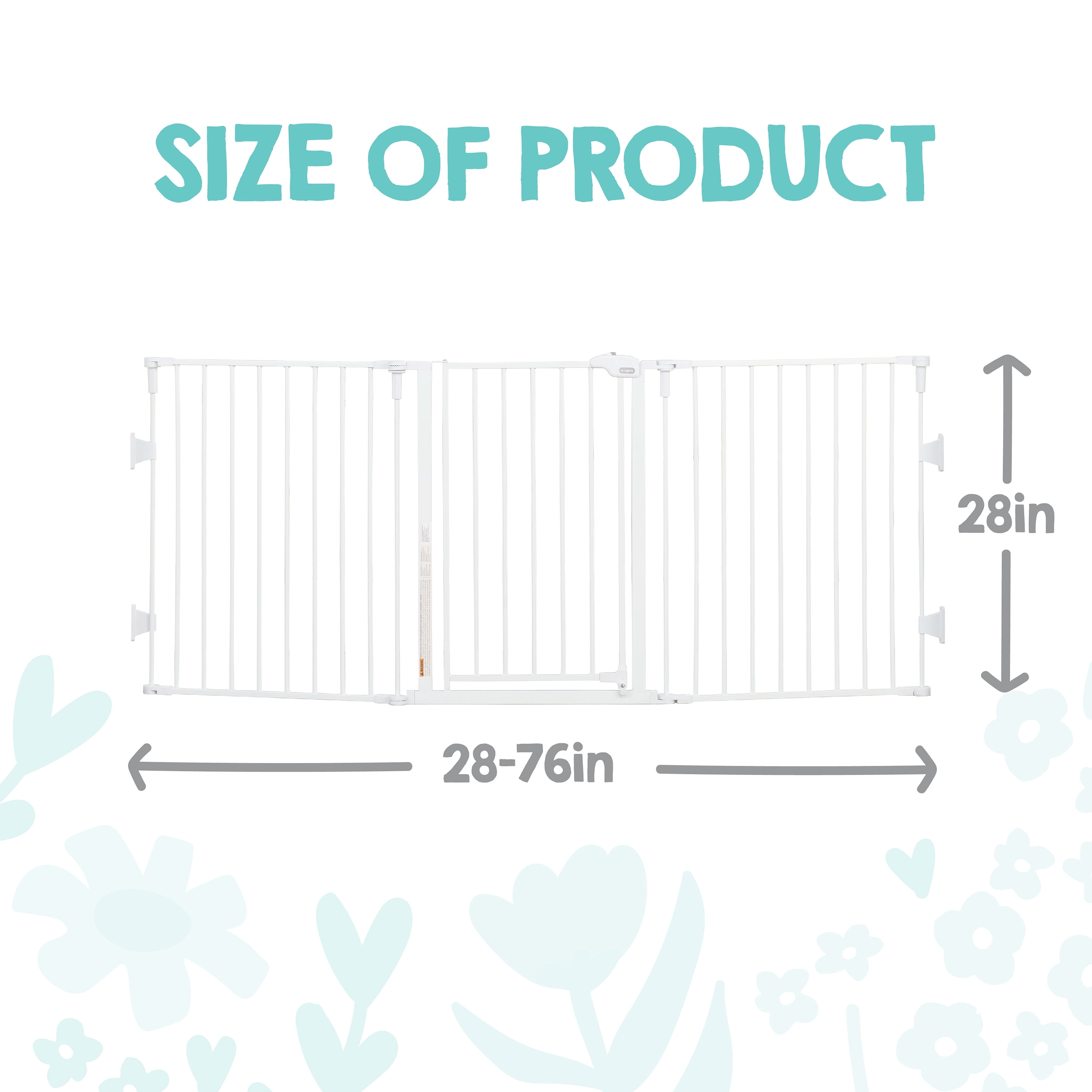 Regalo 76 Inch Super Wide Baby Gate, 3-Panel Baby Safety Gate, Configurable, Age Group 6 to 24 Months