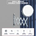 thumbnail image 3 of 3X/5X Magnifying Mirror Wall-Mount Double-sided Magnified Mirror Extendable Makeup Mirror 7-Inch Vanity Mirror No-drill Installation, 3 of 7