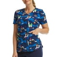 thumbnail image 3 of Scrubstar Women's Halloween Creatures V-Neck Print Scrub Top, 3 of 7