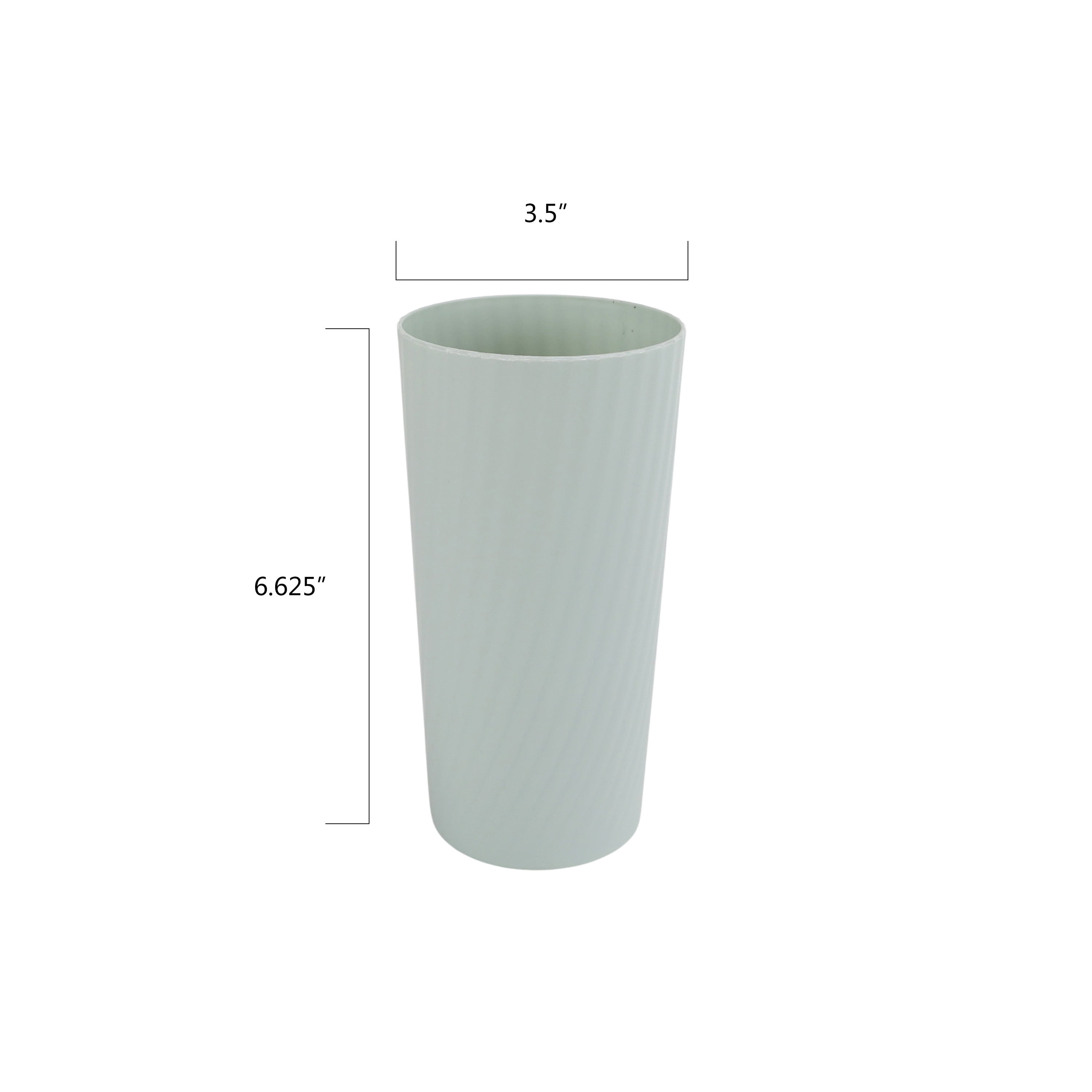 Mainstays 30-Piece Plastic Swirl Pattern Dinnerware Bundle Set, Soft Green