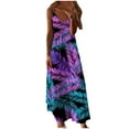 thumbnail image 2 of Fankiway Robe Longue Décontractée Sans Manches à Col en V à Rayures Imprimées, Robe de Plage pour Femmes Grande Taille, 2 of 4