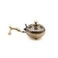 thumbnail image 6 of Pure Brass Dhuni | Premium Design Dhuna | Loban, Charcoal Burner | Flower Cut Dhunachi for Home and Tempe (Size : 17.5cm | Weight : 240gm), 6 of 6