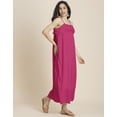 thumbnail image 3 of Moomaya Chic Frill Summer Dress For Women, Strappy Solid Maxi, Vacation Dress, 3 of 8