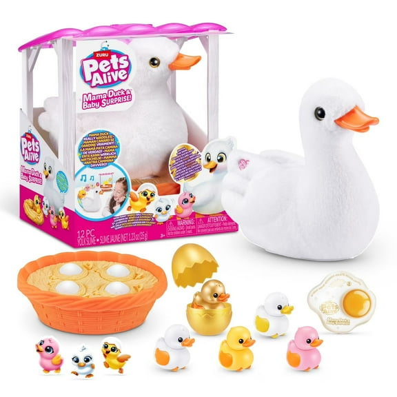 Open Box Zuru Pets Alive 9548 Pets Alive Mama Duck Surprise, Surprise Unboxing Soft Toy