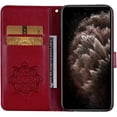 thumbnail image 3 of for iPhone 13 Pro Max Case with Credit Card Package,Glitter Bling Diamond PU Leather Wallet Phone Case with Wsrist String Flip Cover for iPhone 13 Pro Max Owl Red, 3 of 14