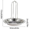 thumbnail image 2 of Stainless Steel Chicken Roaster Stand with Drip Pan, Poultry Turkey Roaster Cooker Grilling Accessories, Vertical Roasting Rack for Even Cooking, BBQ, Dishwasher Safe(Color:Silver), 2 of 9