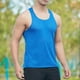 thumbnail image 1 of pstuiky Camisetas sin mangas para hombre, Camiseta deportiva informal de malla de color liso para hombre, holgada, con cuello redondo y forma de I Chaleco de hombre m, 1 of 6
