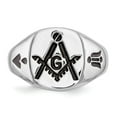 thumbnail image 5 of 14K White Gold Ring Band Men's Masonic, 5 of 5