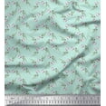 thumbnail image 1 of Soimoi Cotton Poplin Fabric Stripe,Leaves & Buttercup Shirting Print Fabric by Yard 42 Inch Wide, 1 of 1