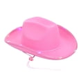 thumbnail image 2 of Segolike Bridal Cowgirl Hat with LED Charm Western Cowboy Hat for Beach Gift Party Favors Pink, 2 of 8