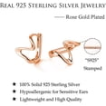 thumbnail image 6 of Solid 925 Sterling Silver Ocean Wave Hoop Earrings Huggie for Women Teens Minimalist Hoop Earrings Helix Cartilage Hoops, 6 of 13