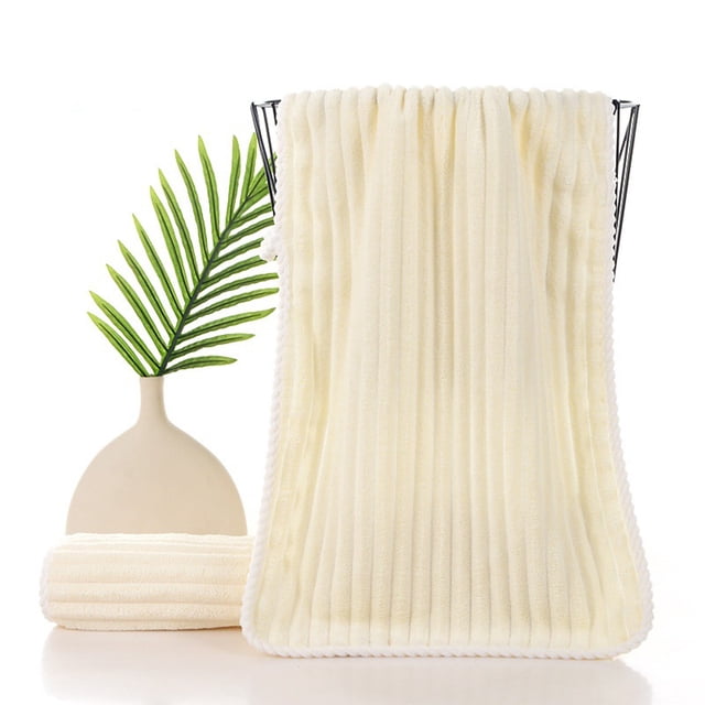 BAOPAI Fleece Towel Super Absorbent Enlarged Thickened Corduroy Face Towel With Lanyard For Daily Use