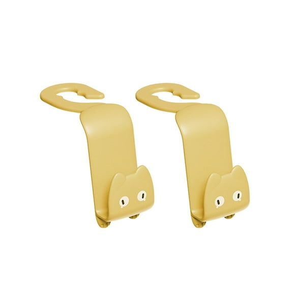 2X Crochets d'Appui-tête de Siège de Voiture Clips de Fixation pour Véhicule Rangement Multi-Usage Cintre Porte-Monnaie Organisateur de Vêtements Orange