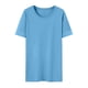 thumbnail image 4 of Tops de Manga Corta para las Mujeres Suelto Ajuste Más Tamaño Suéter Sólido, Moda Casual Imitación Algodón, 4 of 6