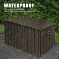 thumbnail image 5 of TOTAL Outdoor 100 Gallon Outdoor Deck Box,Waterproof & Rodent-Proof Steel-Reinforced Deck Container,Hydraulic Safety Lid with Lock,Patio, Garden, Pool Equipment Organizer,Dark Brown, 5 of 8